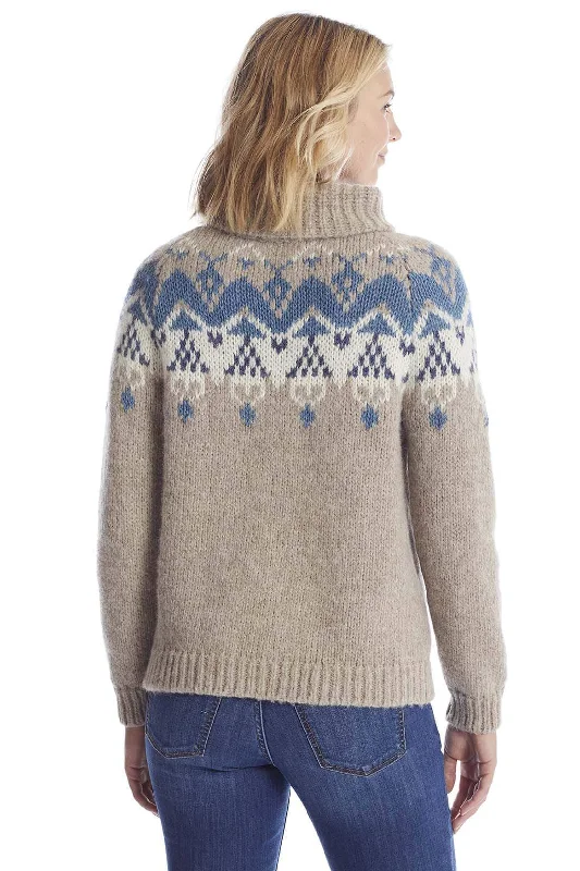 Nordic Brushed Baby Alpaca Pullover for Women