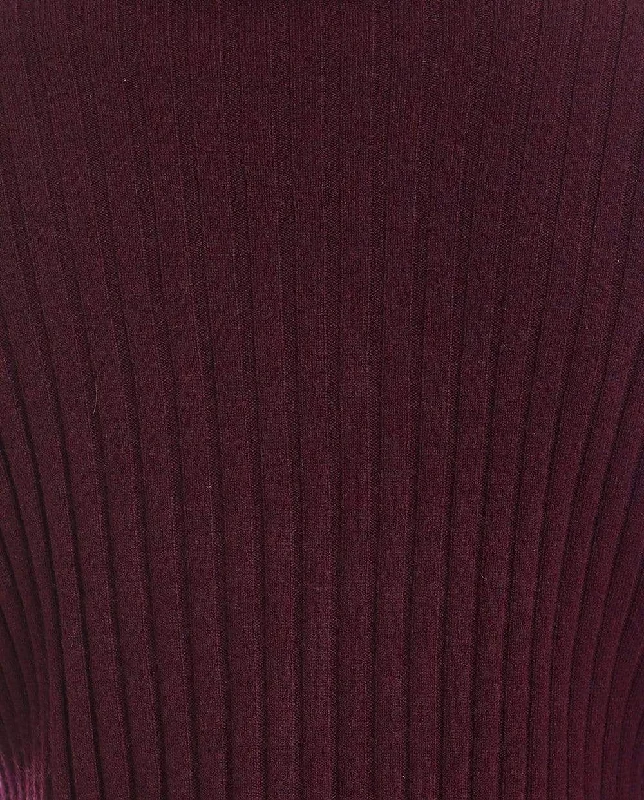 Womens Ribbed Mock Turtleneck Pure Cashmere Jumper