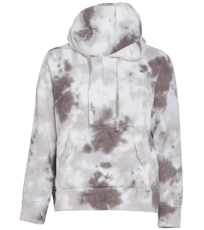 Free People Work It Out Tie Dye Hoodie Black Combo