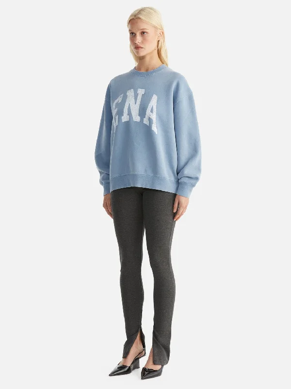 Lilly Oversized Sweater Collegiate - Sky Washed