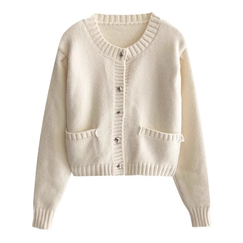 long-sleeved sweaters sweet soft short cardigan jackets    S4748