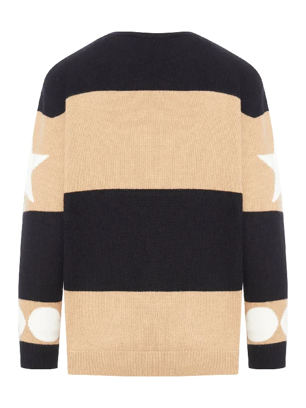 Oversized sweater in wool and cashmere