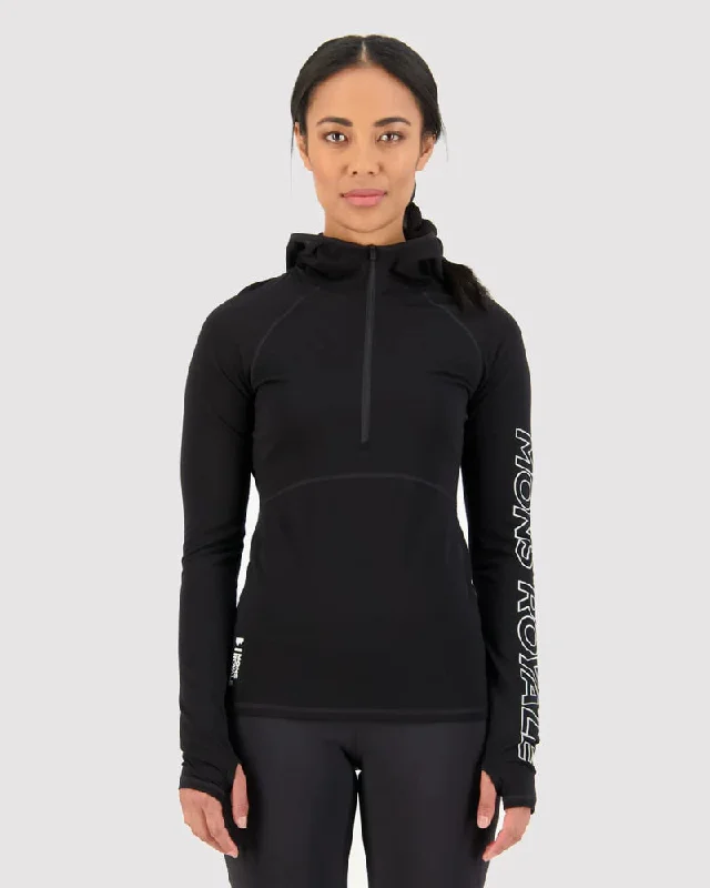 MONS ROYALE WOMENS BELLA TECH HOOD - Black