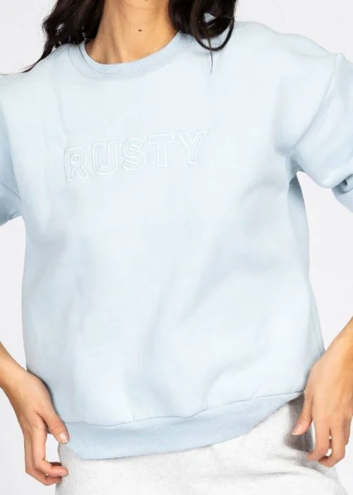 Rusty Key Line Relaxed Crew Neck Fleece