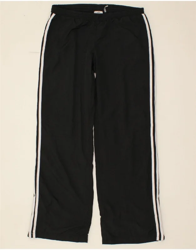 ADIDAS Womens Climalite Tracksuit Trousers UK 12 Medium Black Polyester