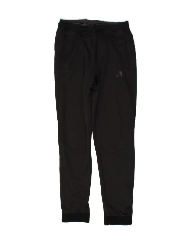 ADIDAS Womens Tracksuit Trousers Joggers UK 14 Medium Black Polyester