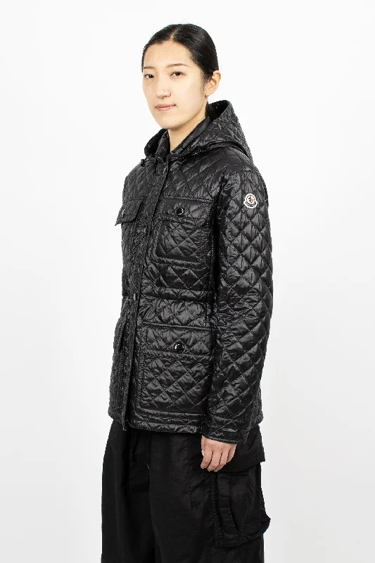 Anet Layered Short Down Jacket Black