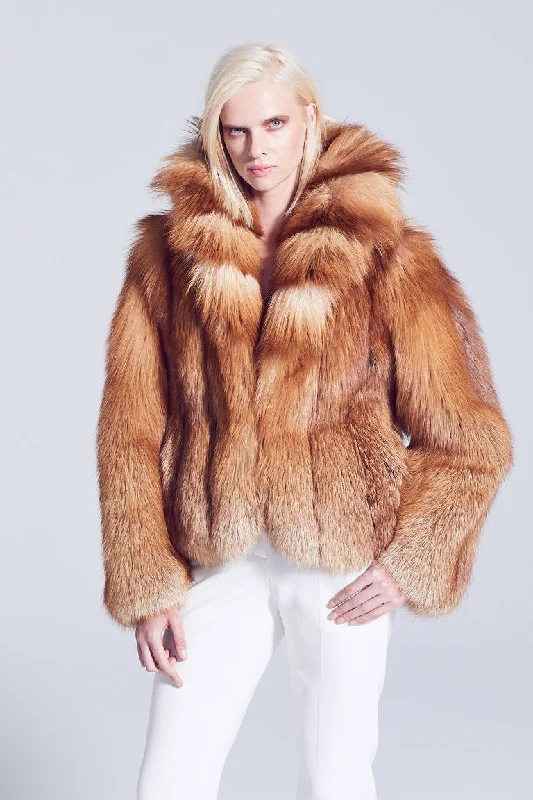 Anya Gold Fox Fur Jacket