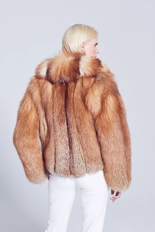 Anya Gold Fox Fur Jacket