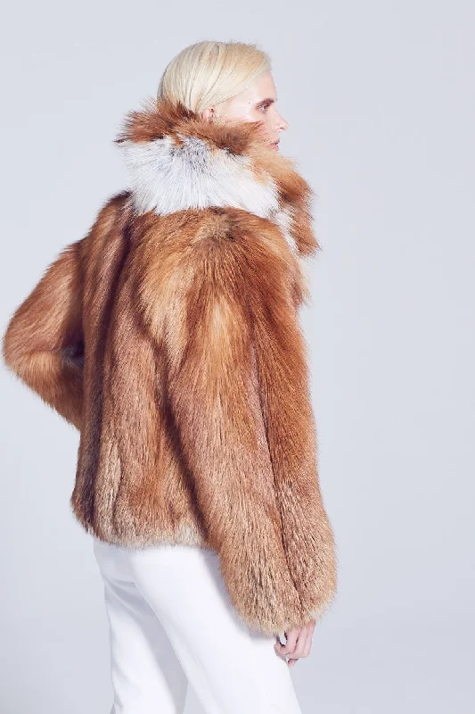 Anya Gold Fox Fur Jacket