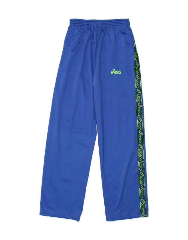 ASICS Womens Graphic Tracksuit Trousers Large Blue