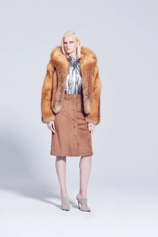 Aspen Red Fox Fur Jacket