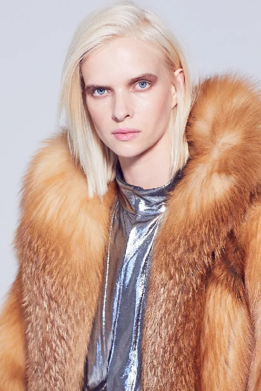 Aspen Red Fox Fur Jacket