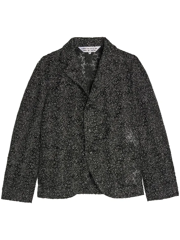 COMME DES GARCONS COMME DES GARCONS Women Lamé Chemical Lace B Pattern Jacket