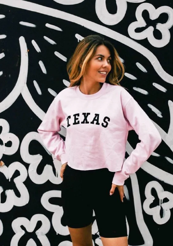 Cropped Pink TEXAS Sweat Shirt