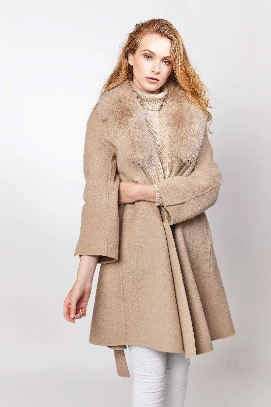 Deauville Cashmere Coat - Beige