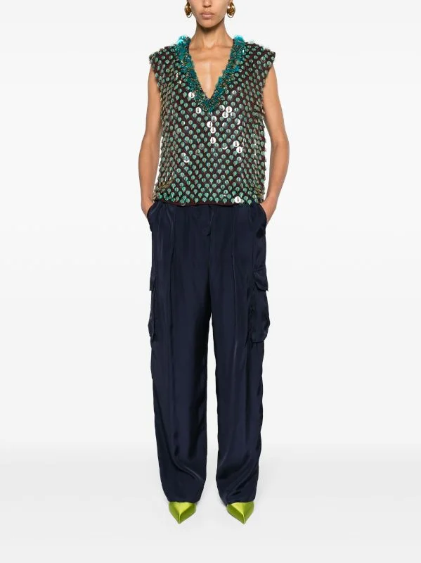 DRIES VAN NOTEN Women Viscose Cargo Pants