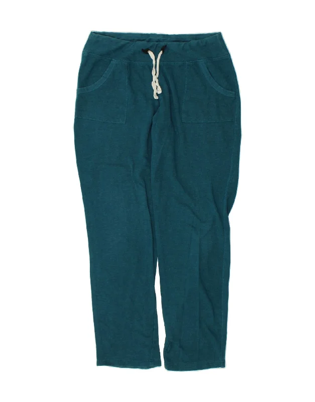 EDDIE BAUER Womens Tracksuit Trousers UK 18 XL Turquoise Cotton