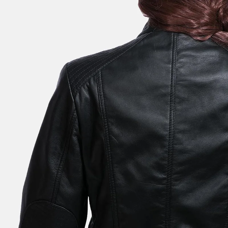 Express Strada Black Leather Jacket for Women