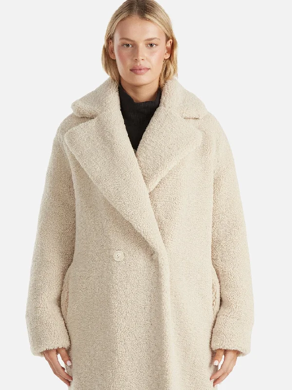 Ivy Faux Fur Jacket - Birch