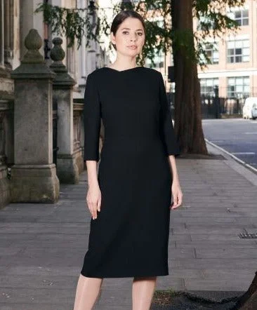 Joy Tailored Wool Crepe Dress