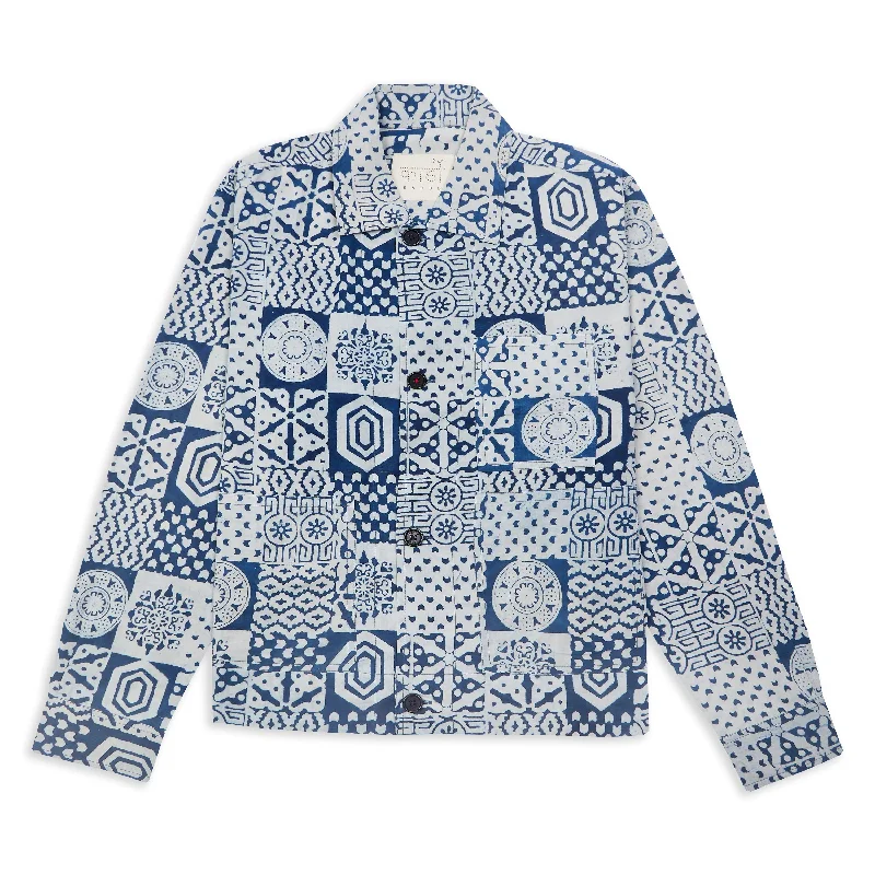 Kardo Bodhi Jacket - Block Print Blue