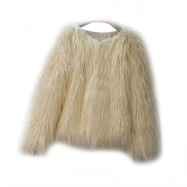 Winter Long Sleeve Fur Jacket