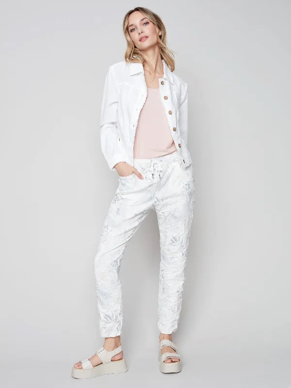 Linen Blend Jacket - White