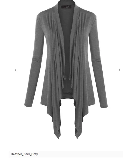 Long Sleeve Draped Open Front Cardigan