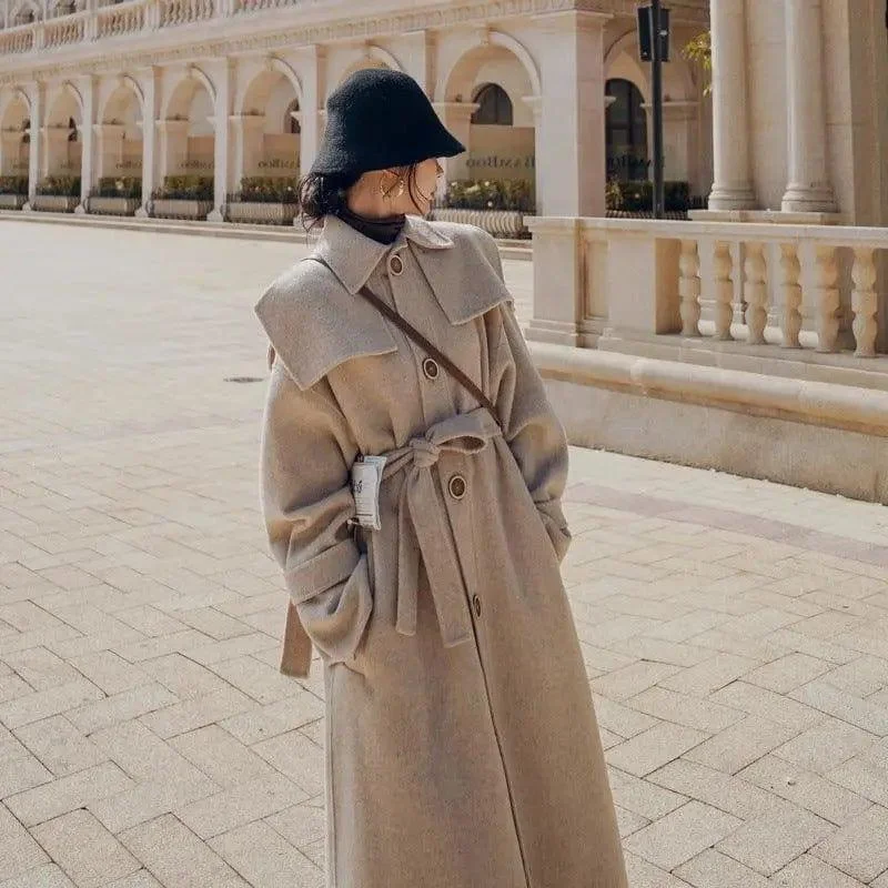 Mid-length and Small Autumn Korean Style Loose Fashion Coat