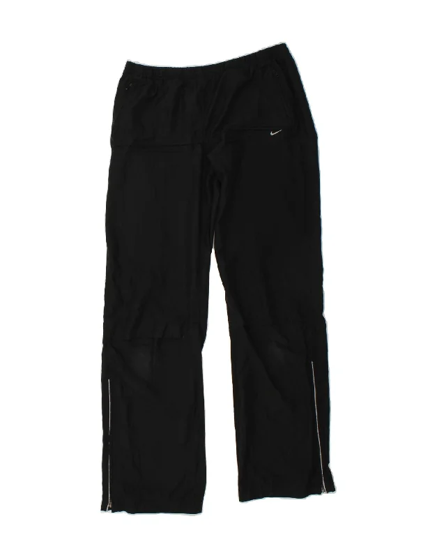 NIKE Womens Tracksuit Trousers UK 8/10 Small Black Polyester