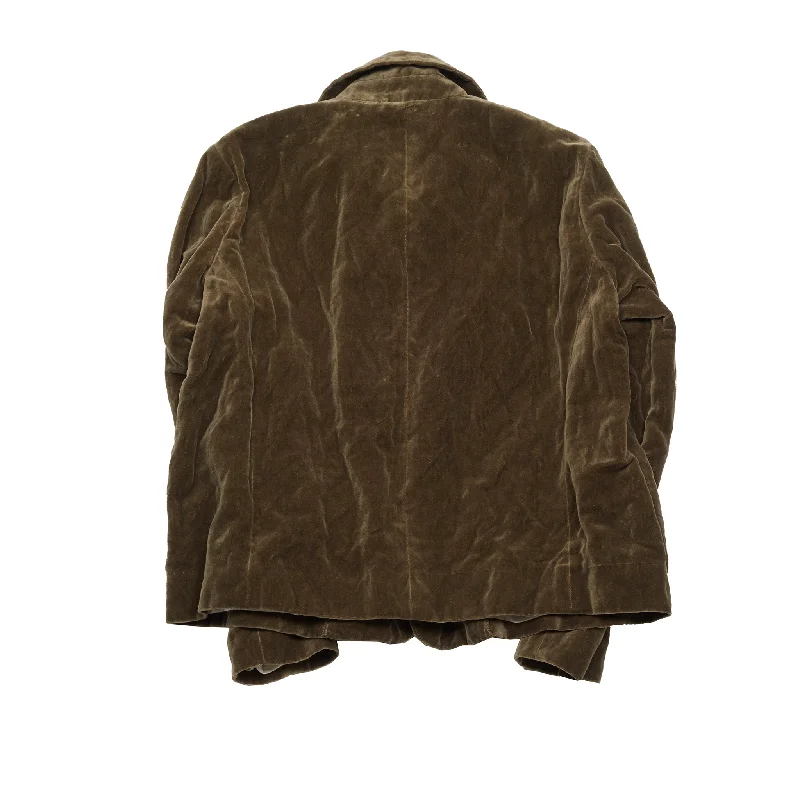 Pas de Calais Stainless Yarn Velvet Jacket in Khaki