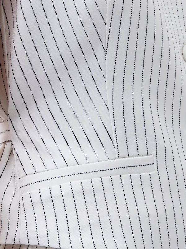 Pinstripe Cropped Waistcoat