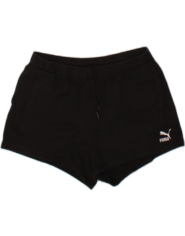 PUMA Womens Sport Shorts UK 18 XL Black Cotton