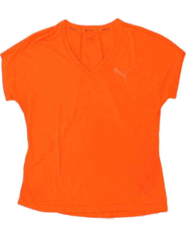 PUMA Womens T-Shirt Top UK 14 Large Orange