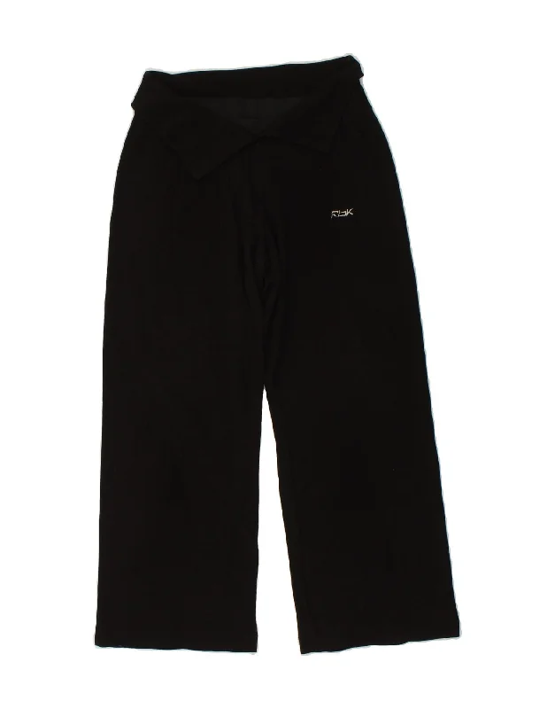 REEBOK Womens Tracksuit Trousers UK 18 XL Black Cotton