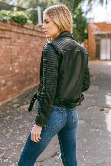 Sophie's Leather Motorcycle Jacket for Women