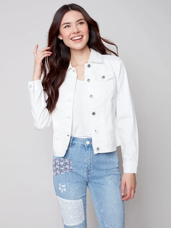 Stretch Twill Jean Jacket - White