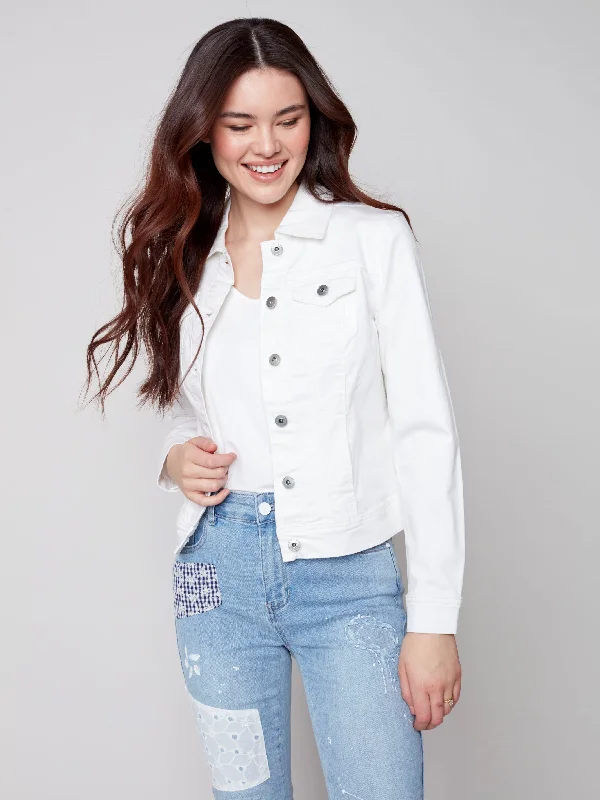 Stretch Twill Jean Jacket - White