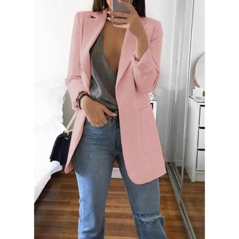 Suit lapel slim cardigan temperament suit jacket women spring and autumn