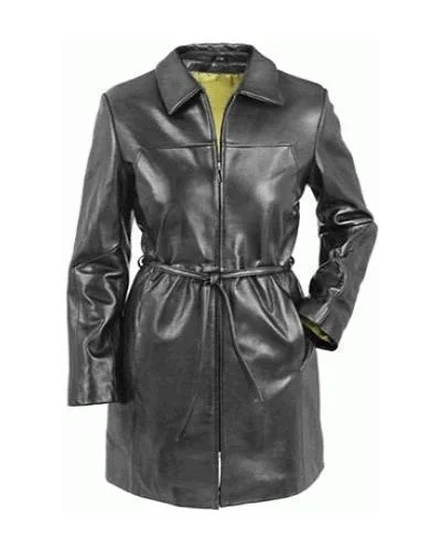 Super Fashioned Women Black Leather Coats