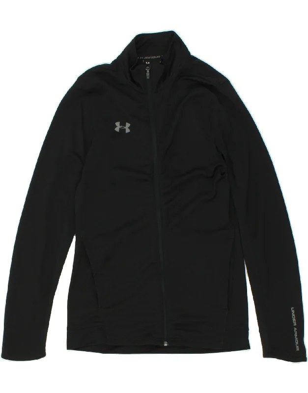 UNDER ARMOUR Womens Tracksuit Top Jacket UK 10 Small Black Polyester