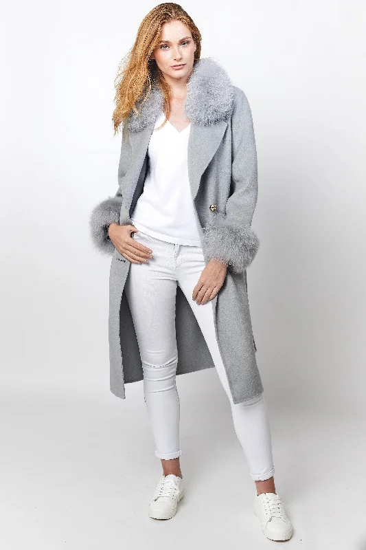 Victoire Cashmere Coat - Grey