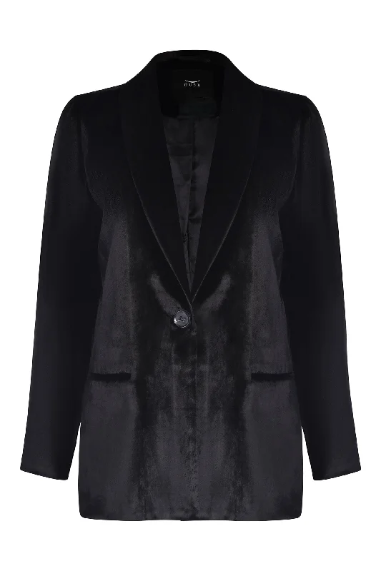 Husk Velvet Blazer - Black