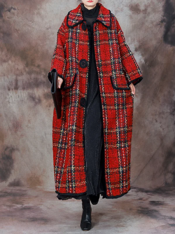 Women's  Bold and Beautiful Winter Plaid Coat