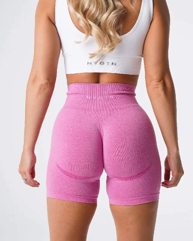 Bubble Gum Pink Contour Seamless Shorts