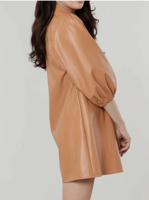 Jamie Vegan Leather Tunic Dress