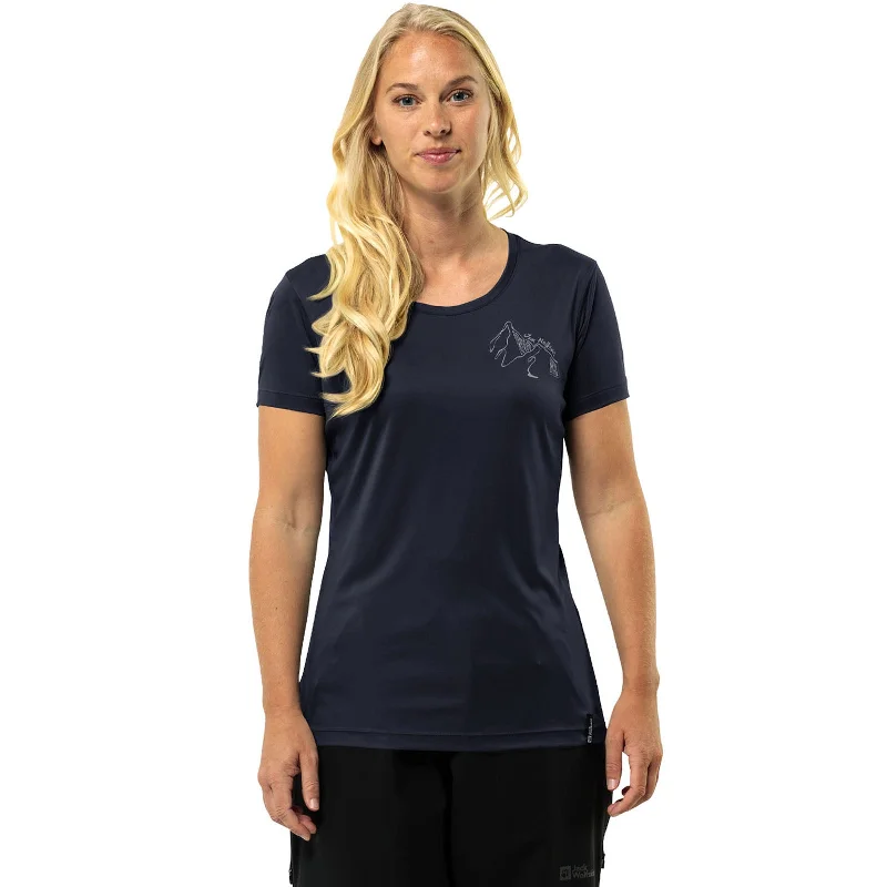 Jack Wolfskin Womens Peak Graphic Short Sleeve T-Shirt