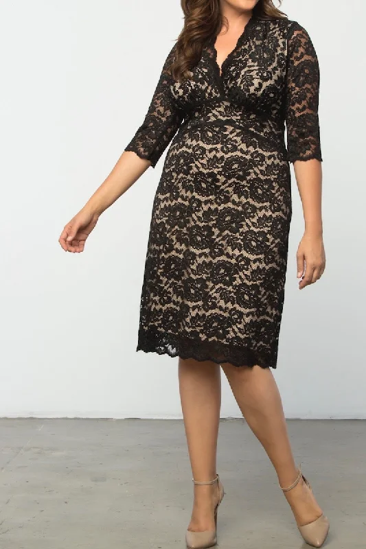 Kiyonna Boudoir Lace Dress - Black     *Final Sale*