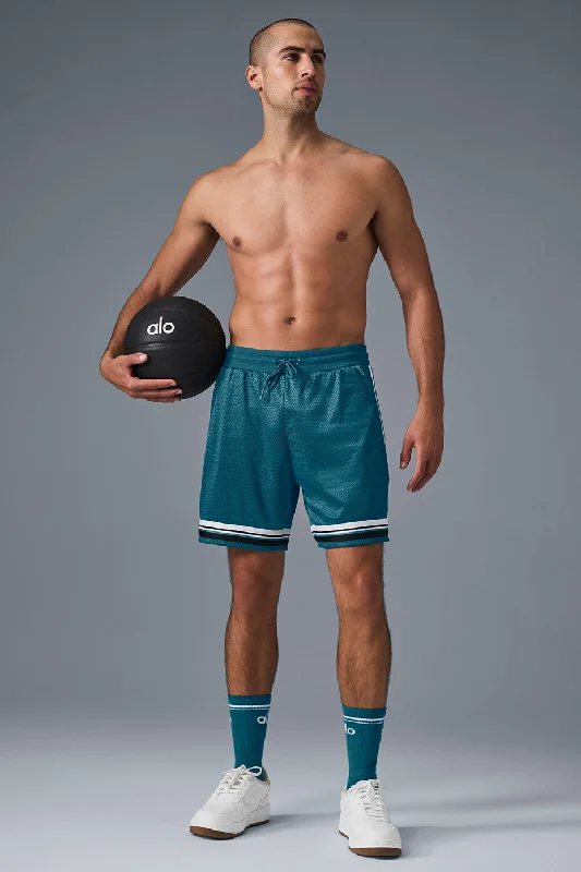 7"" Key Mesh Basketball Short - Oceanic Teal